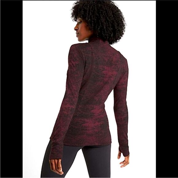 Athleta Shanti Jacquard Jacket, Antique Textured Burgundy XS - Picture 2 of 10